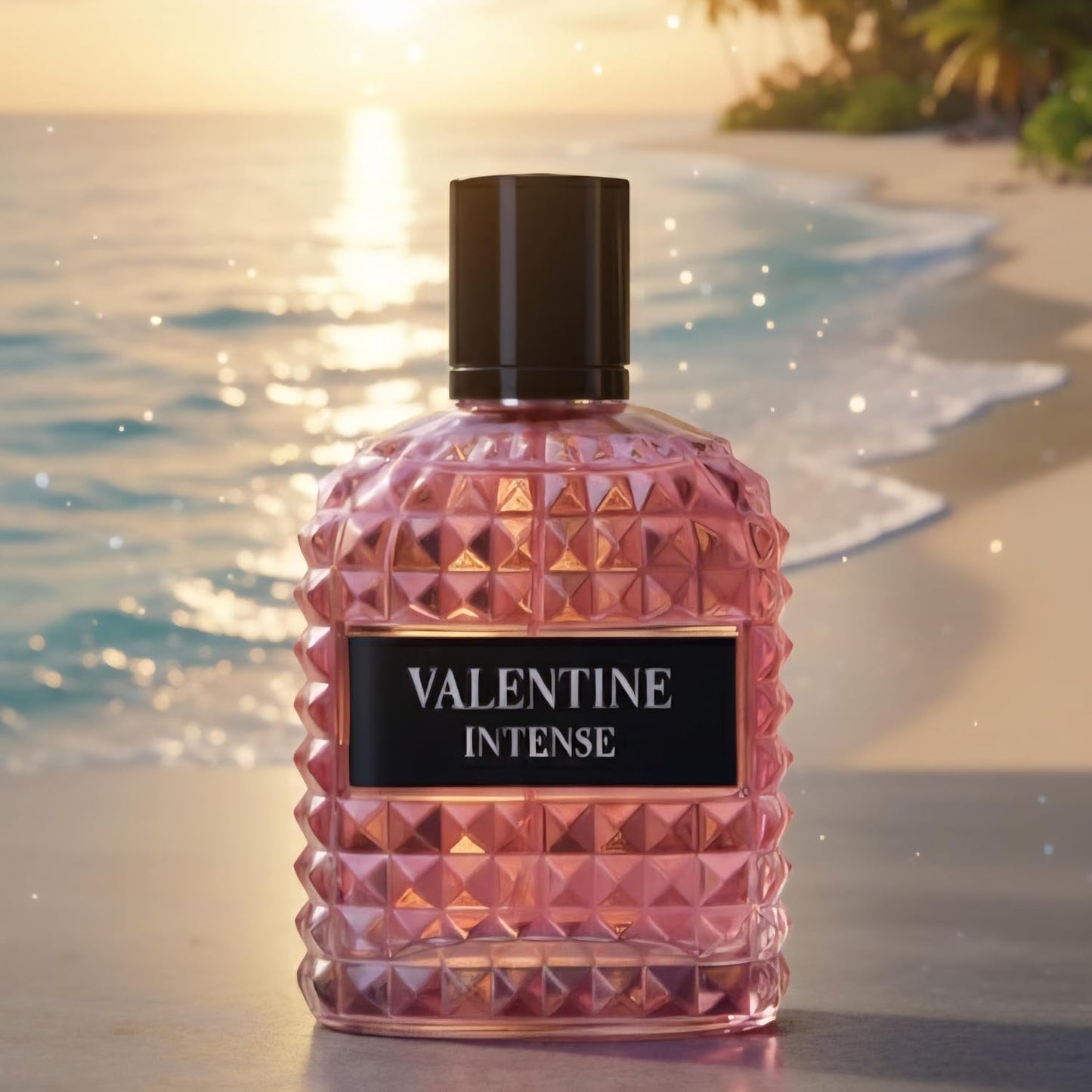 Valentine Intense and Amor in Roma Perfume Gift Set for Women EDP – (3.3oz x2) Jasmine & Vanilla Fregrance Perfume Set with a Modern Elegant Twist, Plus 2 Refillable 5ml Travel Spray Bottles