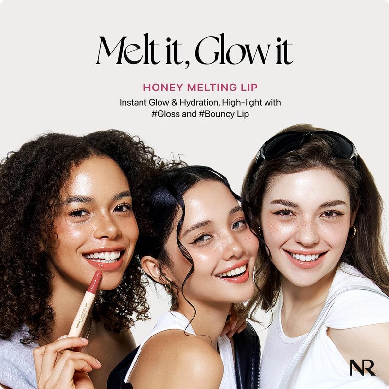 Nature Republic HONEY MELTING LIP (09 GRAPE) SOFT LIP STICK Hydrating Gloss, Moisturizing balms, Sheer tint, Shine & Nude, Glowy Finish, korean make up
