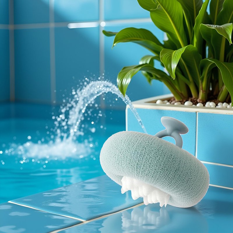 Lightcyan Suction Cup Bath Ball, Sunflower Suction Cup Bath Ball,Sunflower Exfoliating Body Scrubber, Bath Sponges Bath Sponge for Women and Men Shower Loofah Sponge