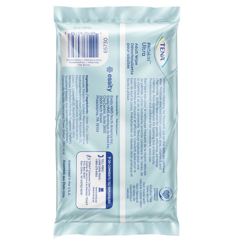 TENA Adult Wipes for Incontinence, Body Cleansing Wipes for Adults, ProSkin - 288 Count
