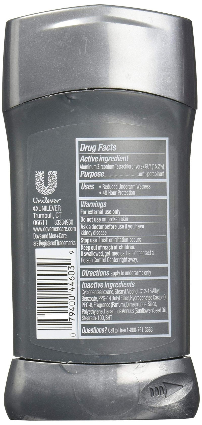 Dove Men+Care Antiperspirant Stick, Sensitive Shield, 2.6 Ounce (Pack of 4)