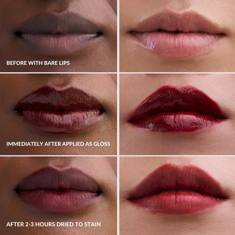 Mango People Hydrating Glossy Fruit Lip Stain, 2-in-1 Gloss to Long Lasting Stain, Tint & Oil Stain, Lightweight Lip Makeup with High-Shine Finish for Soft, Smooth and Nourished Lips, Beet Juice
