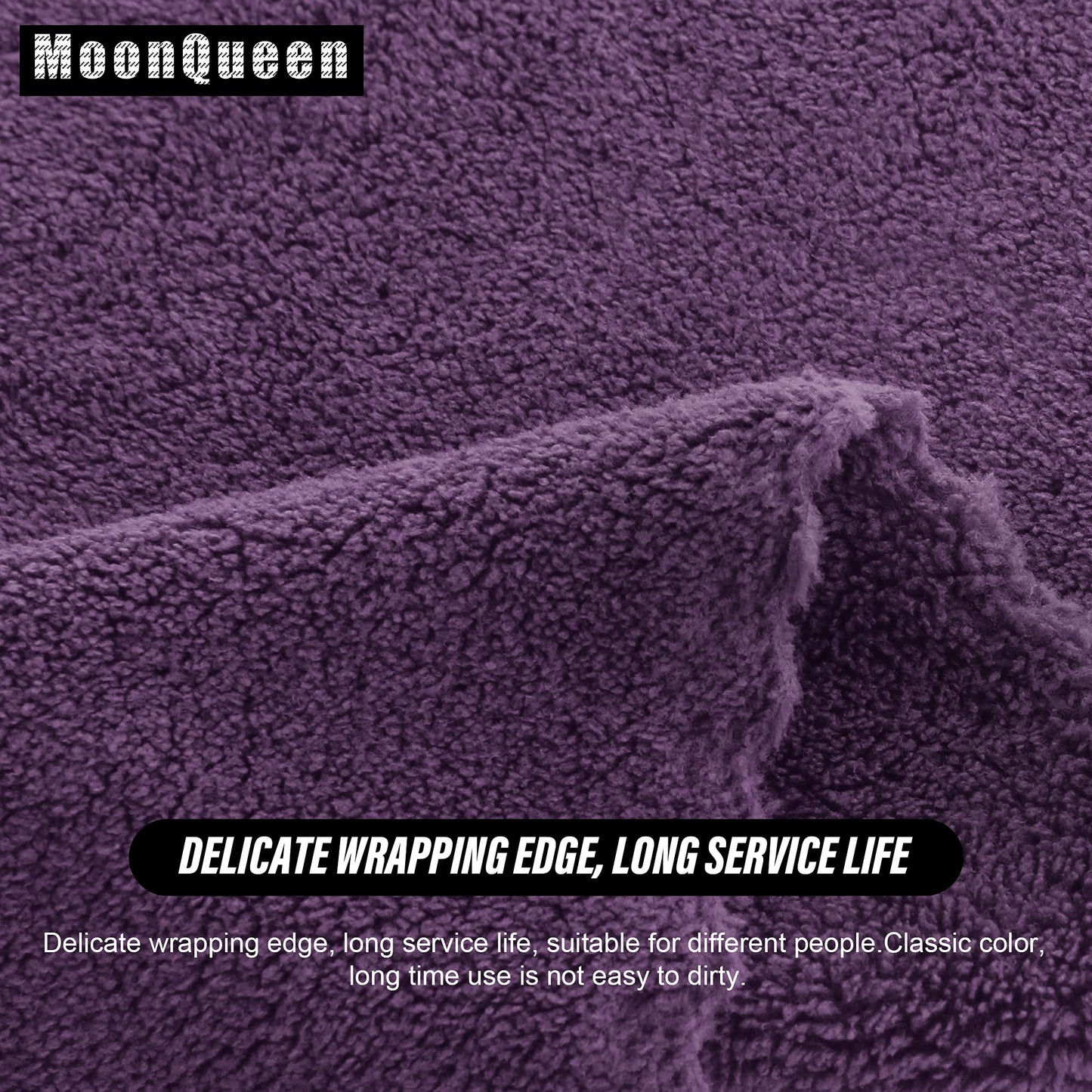 MOONQUEEN Ultra Soft Premium Washcloths Set - 12 x 12 inches - 72 Pack - Quick Drying - Highly Absorbent Coral Velvet Bathroom Wash Clothes (Plum)