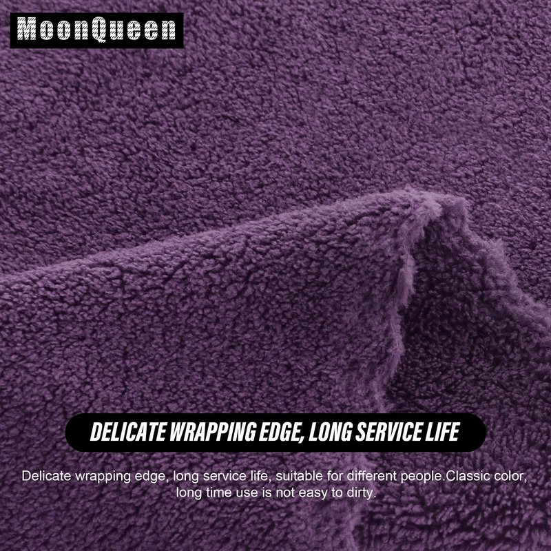 MOONQUEEN Ultra Soft Premium Washcloths Set - 12 x 12 inches - 72 Pack - Quick Drying - Highly Absorbent Coral Velvet Bathroom Wash Clothes (Plum)
