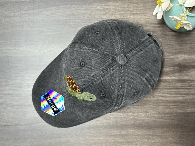 Horpe Kids Turtle Baseball Cap, Tortoise Gifts for Child, Sea Animal Hat for Boys and Girls, Adjustable Embroidered Ocean Creature Hat