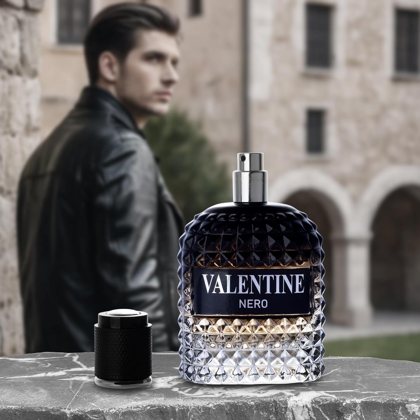 Valentine Nero for Men - Woody Aromatic Fragrance with Floral & Mineral Notes - 100ml Masculine Scent