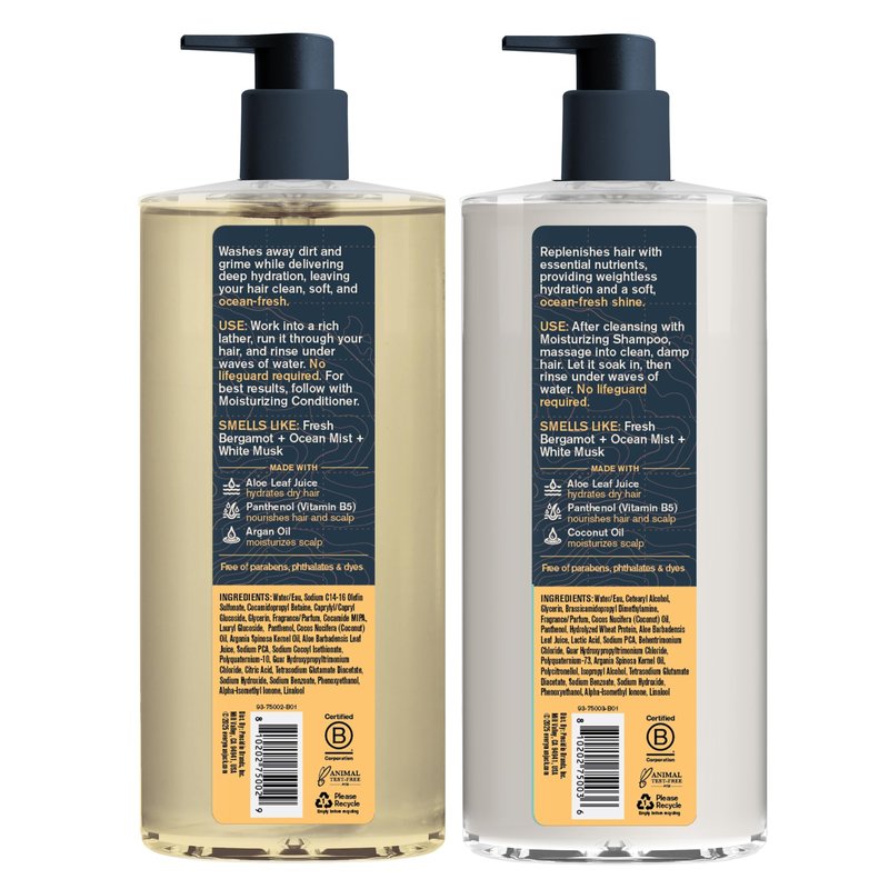 Every Man Jack Men's Shampoo and Conditioner Set - Pacific Surf - Made w/Plant Powered Refreshing Ingredients like Argan and Aloe - 16 fl oz (2 Pack)