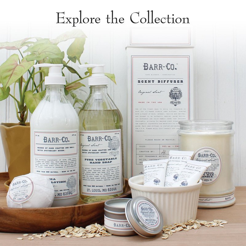 Barr-Co. Original Scent Bubble Bath Elixir, Vanilla Coconut Bath Soap with Oatmeal and Vetiver, Relaxing Bath Products for Women & Men, Natural Bath Soak, 16 fl oz