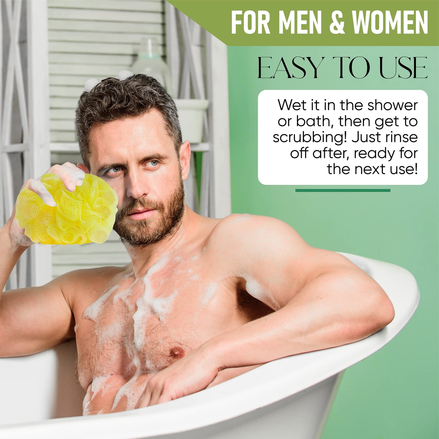 T.Taio Esponjabon Shower Bath Puff Soap Sponge - Loofah Luffa Loufa Body Wash Ball - Mesh Pouf Scrubber for Full Cleanse Lather Skin Care - Beauty Bathroom Accessories - Cucumber & Melon Soap