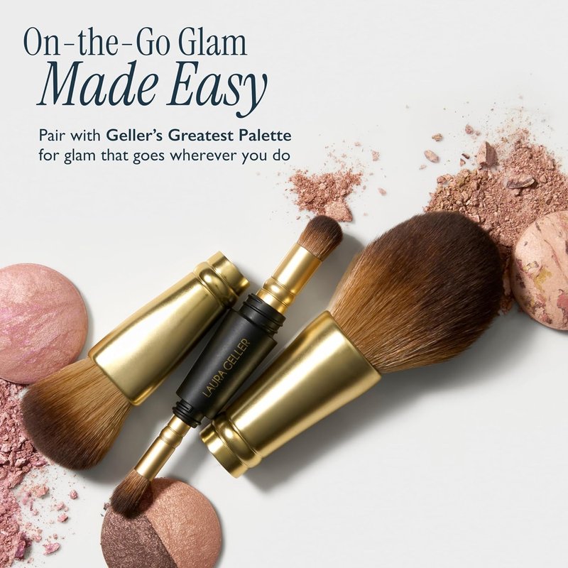 Laura Geller New York | Professional Makeup Brushes Set - 20 Cruelty-Free 4-in-1 Travel Brushes