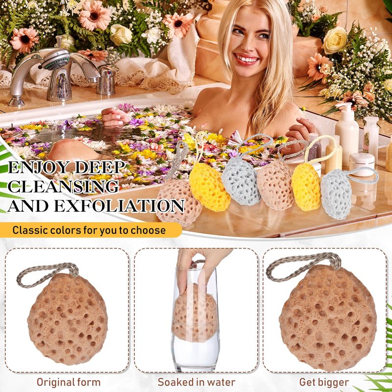 FoldTier 36 Pcs Bath Sponge Deep Cleansing Body Loofah Gentle and Deep Exfoliating Body Scrubber Bath Accessories Men Women Baby Sponge for Bathing Shower (Classic Color)
