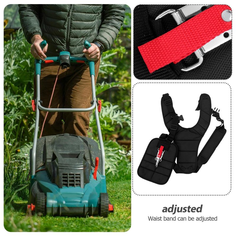 Cabilock Strimmer Cutter Strap Double Shoulder Harness Strap Padded Belt Trimmer Harness Strap Double Shoulder for Brush Cutter or Pruner Strap Gardenning Shoulder Harness Strap