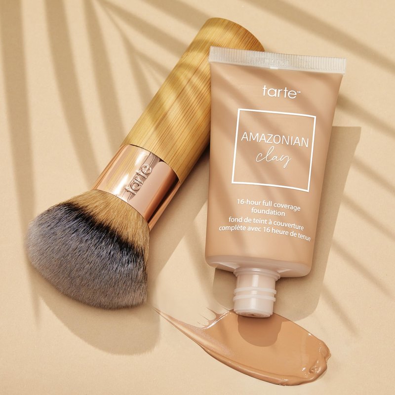 tarte the buffer airbrush finish foundation brush – Blending Brush for Cream, Liquid or Powder Makeup, Buildable Coverage & Seamless Application for Flawless Finish, Vegan & Cruelty-Free, full size