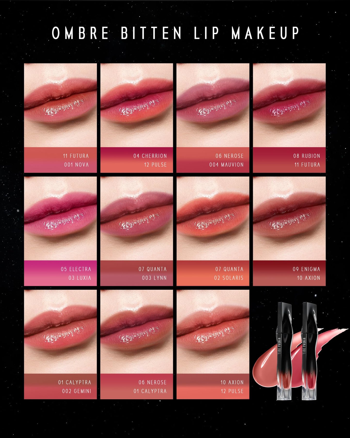 TIMEPHORIA Stellar Dust Lip Stain 03, Transfer-Proof & Smudge-Proof Lip Gloss, Cool Tone Pink Tinted Glossy Finish, High-Pigment Vibrant Color, Hydrating Lightweight Long-Lasting Lip Makeup for Women