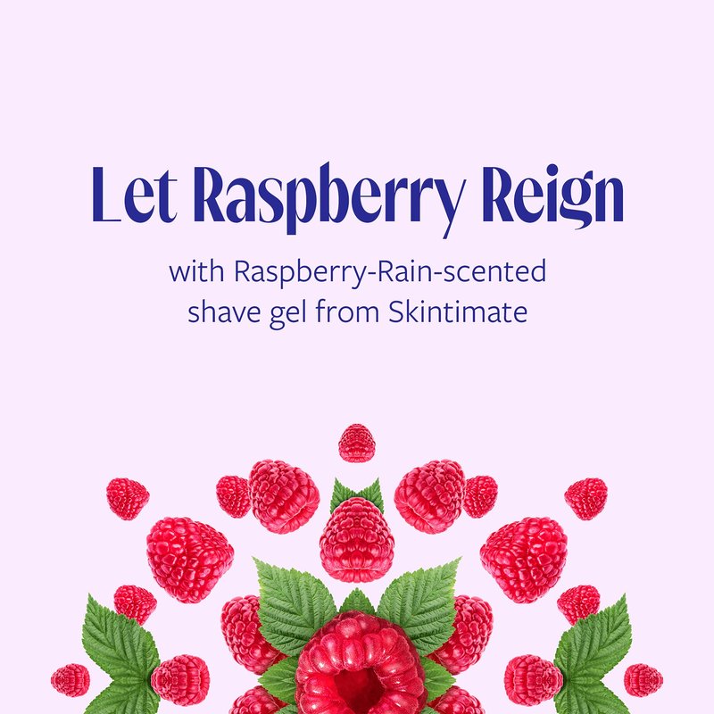 Skintimate Raspberry Rain Shave Gel for Women | Skintimate Shaving Cream for Women,Womens Shaving Cream,Shave-Cream,Shaving-Foam,Womens-Shave Gel,7oz each,(Pack of 6)