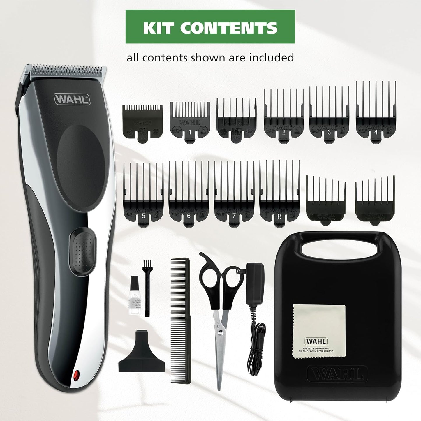 Wahl Rechargeable Hair Clipper & Trimming Kit - Cord/Cordless, Ideal for Haircuts, Beards & Body Grooming | Model 79434