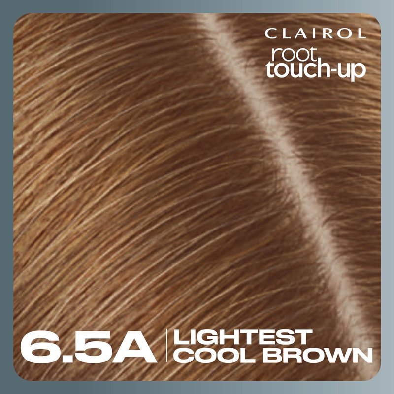 Clairol Root Touch-Up by Nice'n Easy Permanent Hair Dye, 6.5A Lightest Cool Brown Hair Color | 100% Gray Coverage | Easy Brush Application | Matches Professional Salon Shades | Pack of 2