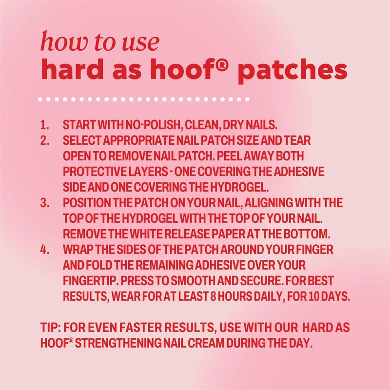 Onyx Professional Hard as Hoof Nail Repair Patches - Nail and Cuticle Strengthening Treatment, Nail Strengthener and Growth, Nail Care, 20 Count