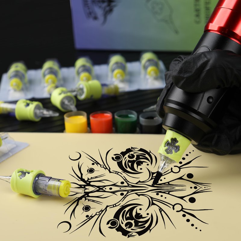 50 Tattoo Cartridge Needles Assorted Mixed Size #12 Bugpin Round Liner Shader Magnum 3RL 5RL 7RL 9RL 5RS 7RS 9RS 9RM 9M1 11RM Pro Disposable Membrane Tattoo Needles for Tattoo Pen
