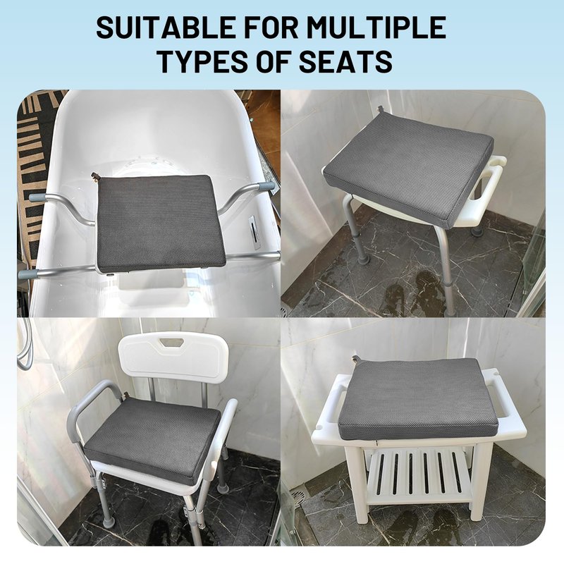 Sinigerel Shower Seat Cushion, Soft Chair Pad for Elderly Bathing,Easy to Clean & Quick Dry,Using 4D air Fiber Material,Suitable for Shower Seats, Poolside Rest, Dressing Room Seats