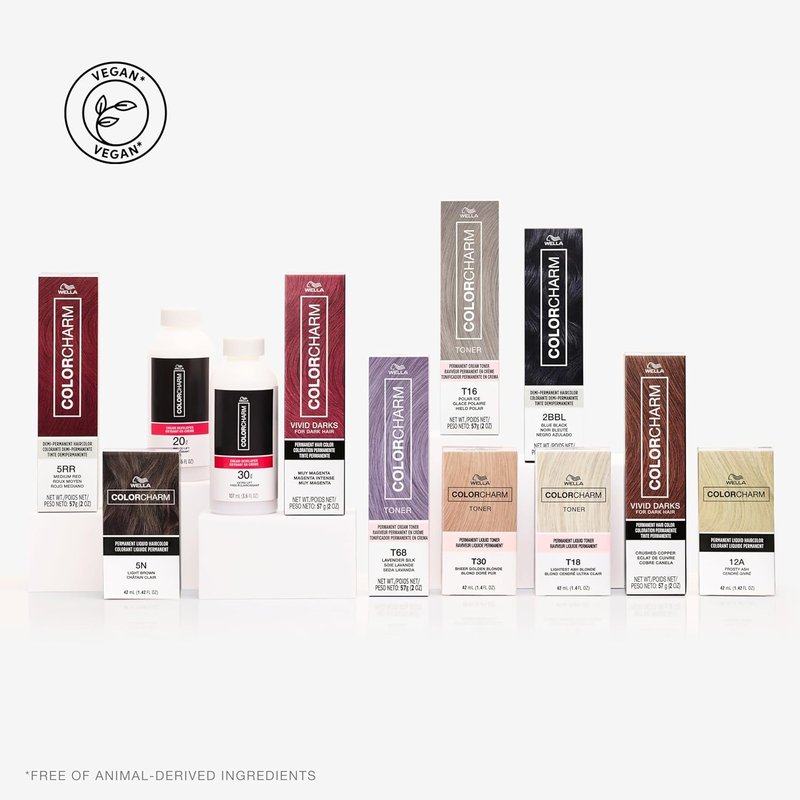 WELLA Color Charm Permanent Liquid Hair Color - Rich Brown for Gray Coverage | Long-Lasting Formula