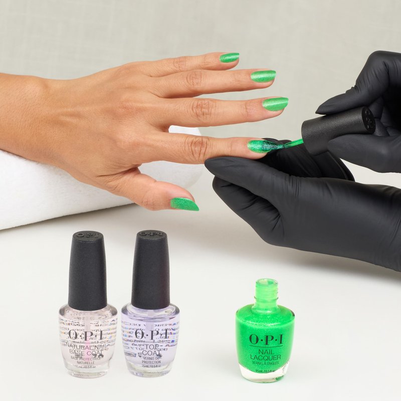 OPI Nail Lacquer Lime of My Life | Semi-Sheer Neon Lime Green with Silver Shimmer Chip Resistant Nail Polish | Trip to the Brite Side | Summer 2026 Collection