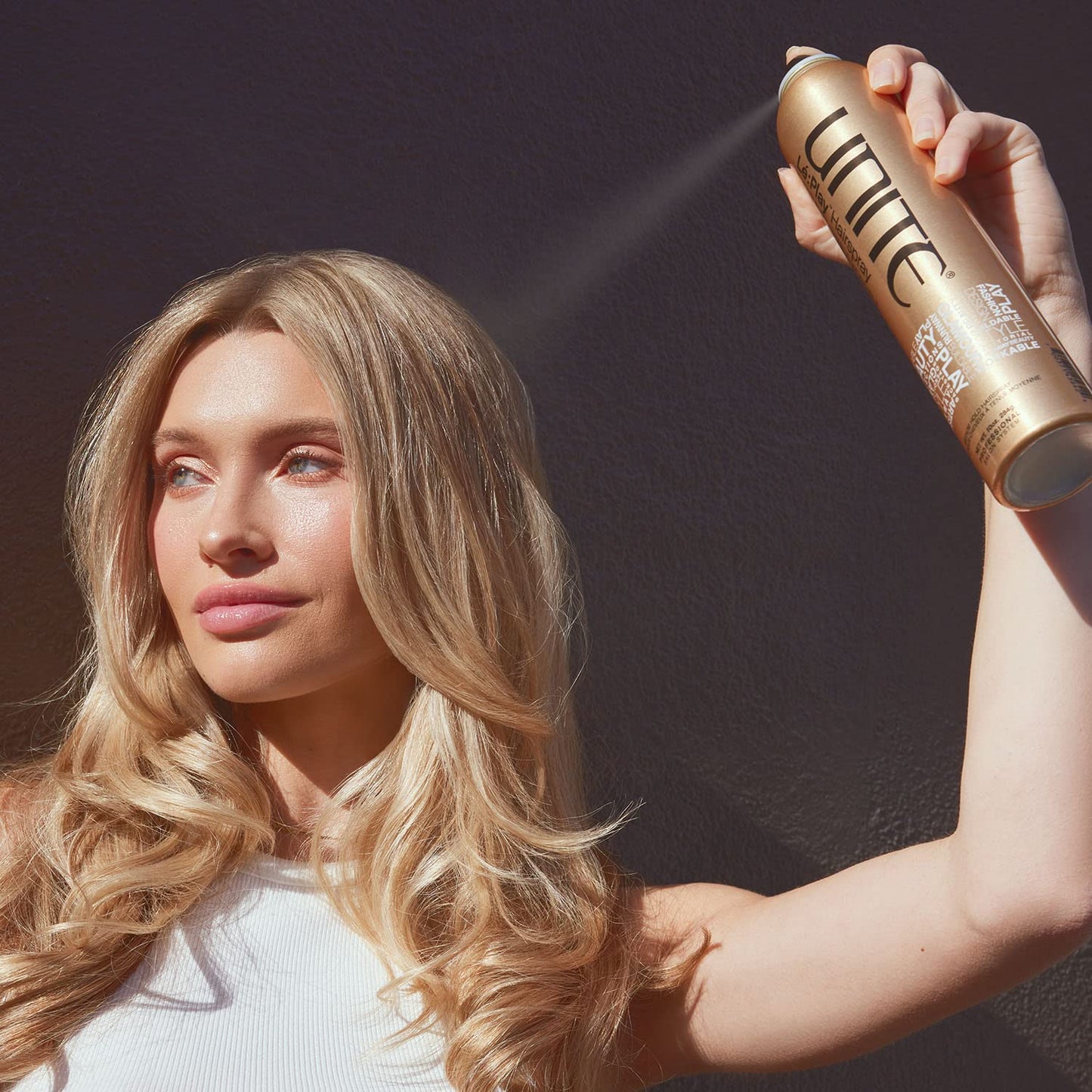 UNITE Hair - Lé:Play Hairspray – Flexible Light to Medium Hold Styling Spray – Brushable, Non-Flaking with Natural Satin Finish – Thermal Protection – 10 Oz