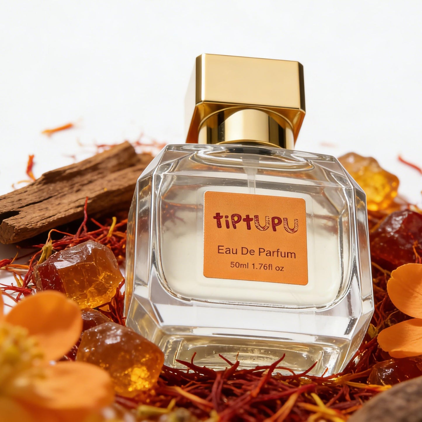 tiptupu - Saffron Amberwood 1.76 Fl Oz (50ml) - Eau de Parfum - Inspired by B.accarat R.ouge 540 - Floral Woody Fragrance - Long Lasting Perfume for Women