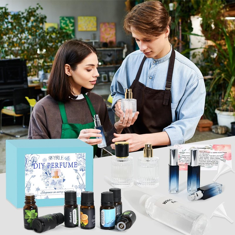 JUYRLE Perfume Making Kit- DIY Cologne Making Kit for Men, Make Your Own Scent with Essential Oil, Spray Bottle, Men's Cologne, Perfume Making Kit for Adults, Scent Set Gifts for Women Boyfriend