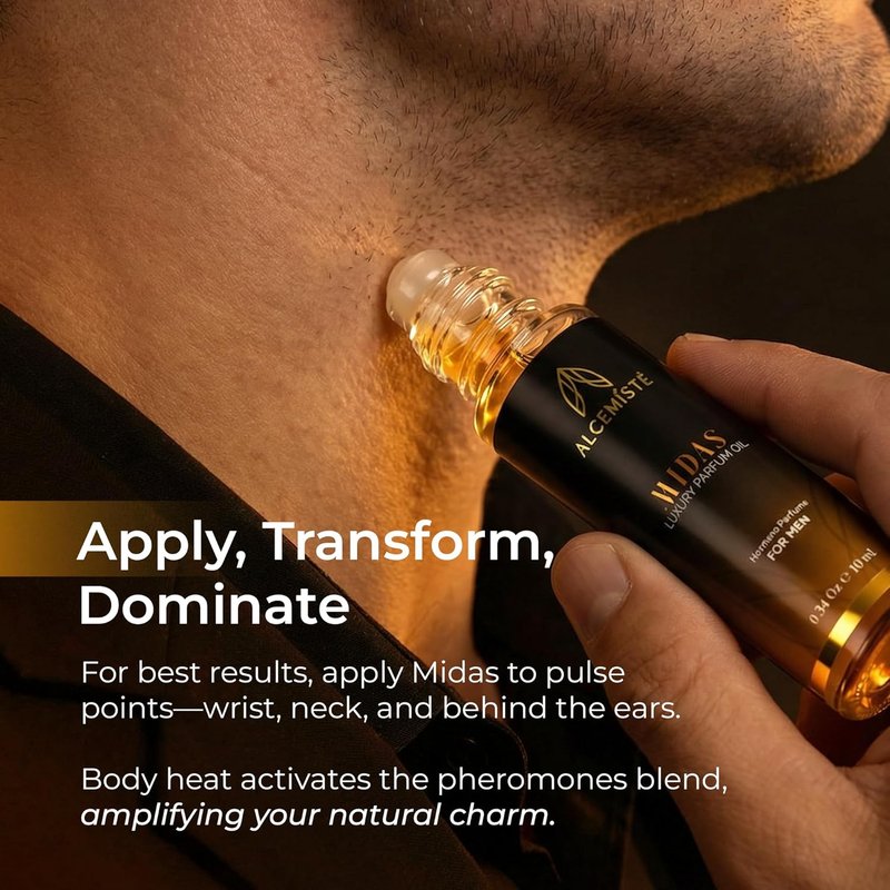 Skiennix Concentrated Pheromone Cologne for Men | Long-Lasting Oil-Based Perfume - 0.34 oz Rollerball with Amber, Wood & Musk Scent