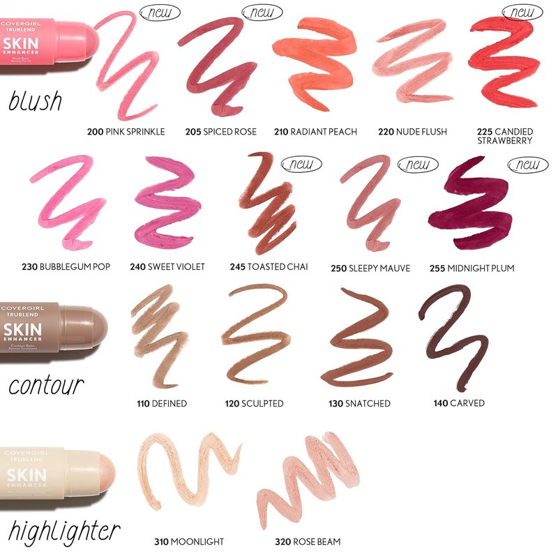 COVERGIRL Trublend Blush Balm Stick - Vegan, Non-Greasy Formula | 250 Sleepy Mauve (Bright Cool Mauve)