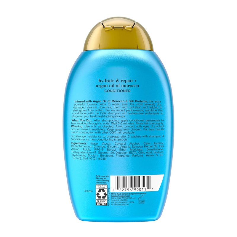 OGX Extra Strength Argan Oil Conditioner - Hydrate & Repair Dry, Damaged Hair | 13 Fl Oz