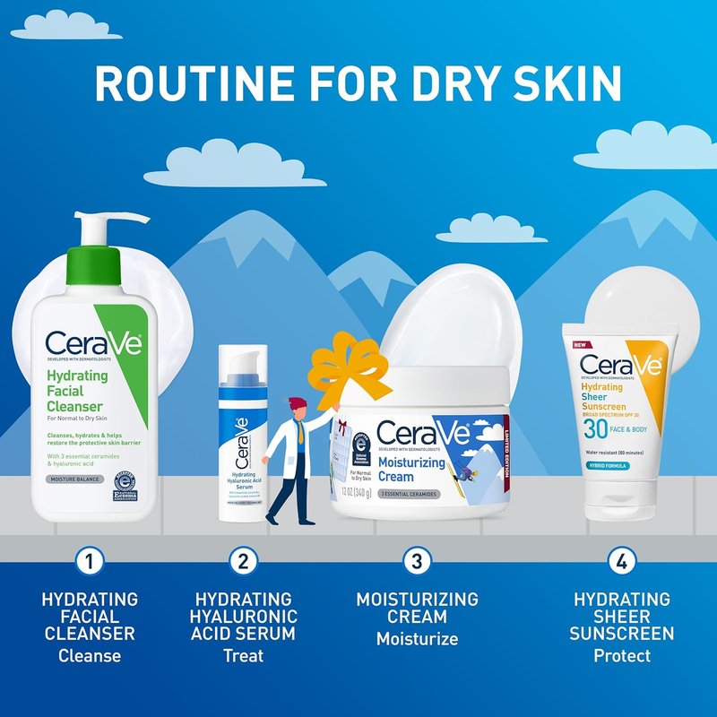 CeraVe Moisturizing Cream - Hydrating Daily Moisturizer for Dry Skin | 12 Ounce, Oil-Free & Fragrance-Free