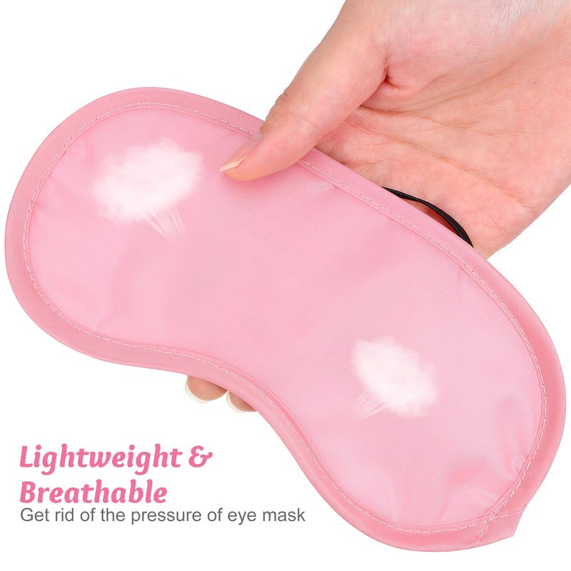 GLEAVI Pink Eye Masks Bulk :16Pcs Night Eye Mask Disposable Blindfolds Eye Cover Comfortable Sleep Masks for Travel Use Eye Blindfold Sleep Masks for Women
