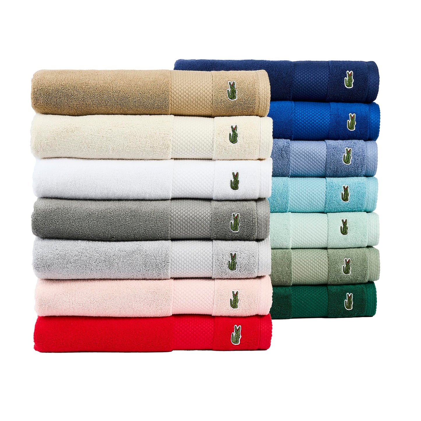 Lacoste Heritage Anti-Microbial Supima Cotton Bath Towel, Magenta, 30" x 54" – Absorbent & Quick Drying, Premium Super Soft Bath Towel, Bathroom Essential, Gift for All Occasions, Machine Washable