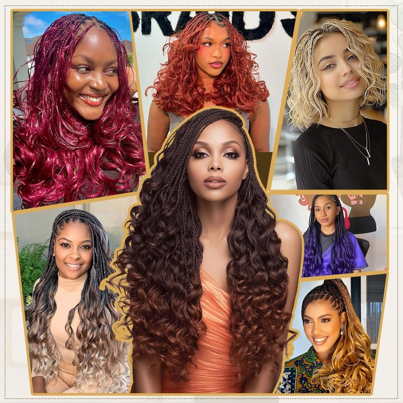 French Curl Braiding Hair - 12 Inch Pre-Stretched Synthetic Curly Extensions for Braids | 8 Packs for Black Women