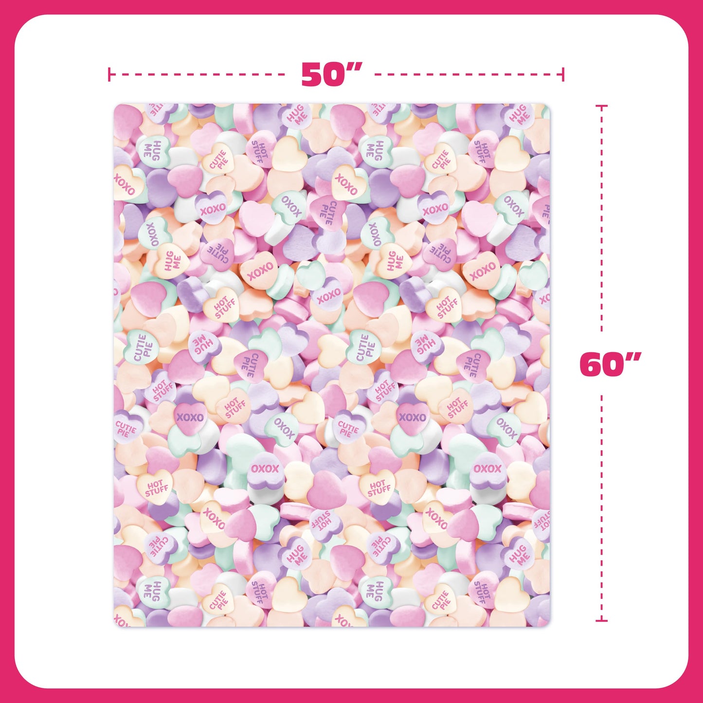 Cozy Concepts Co. Hearts Comfort Blanket by Relatable – Valentine’s Day Gift for Kids & Friends, Super Soft Plush Throw for Teens, Cozy Dorm & Bedroom Decor