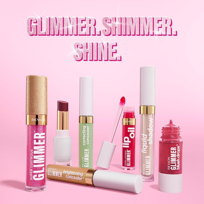 REVLON Super Lustrous Glimmer Lip Oil - Moisturizing Tinted Formula with Plant-Based Squalane | 003 Glow Mama, 0.13 fl oz