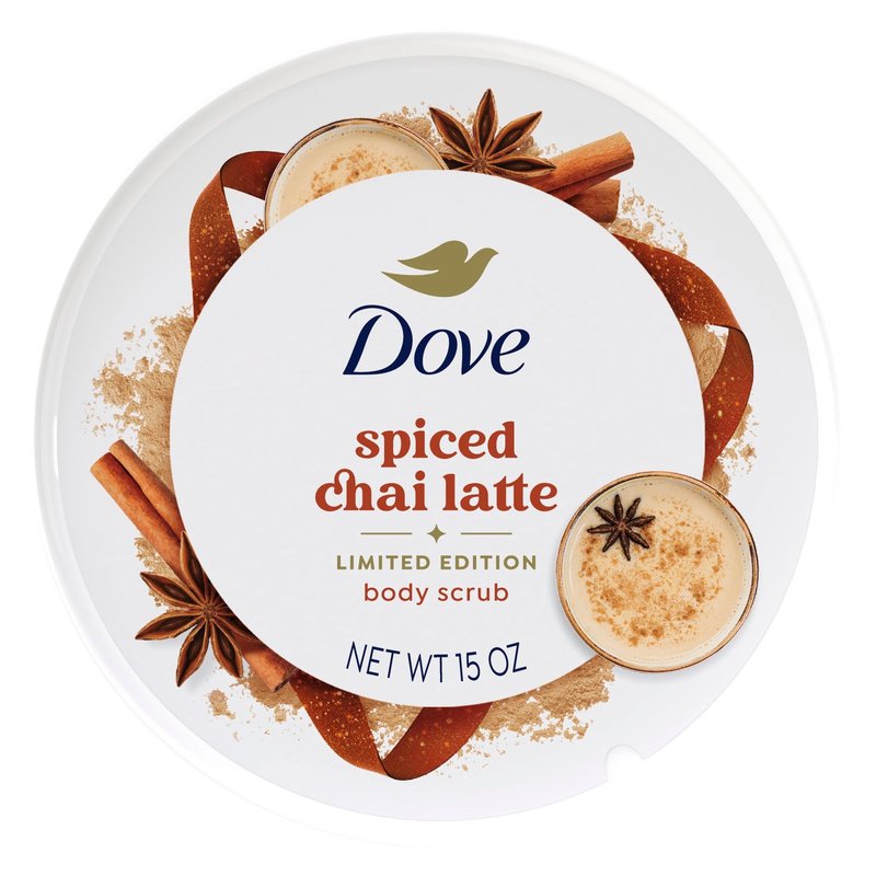 Dove Limited Edition Holiday Treats Body Scrub Spicy Chia Latte for Deep Nourishment 15 oz