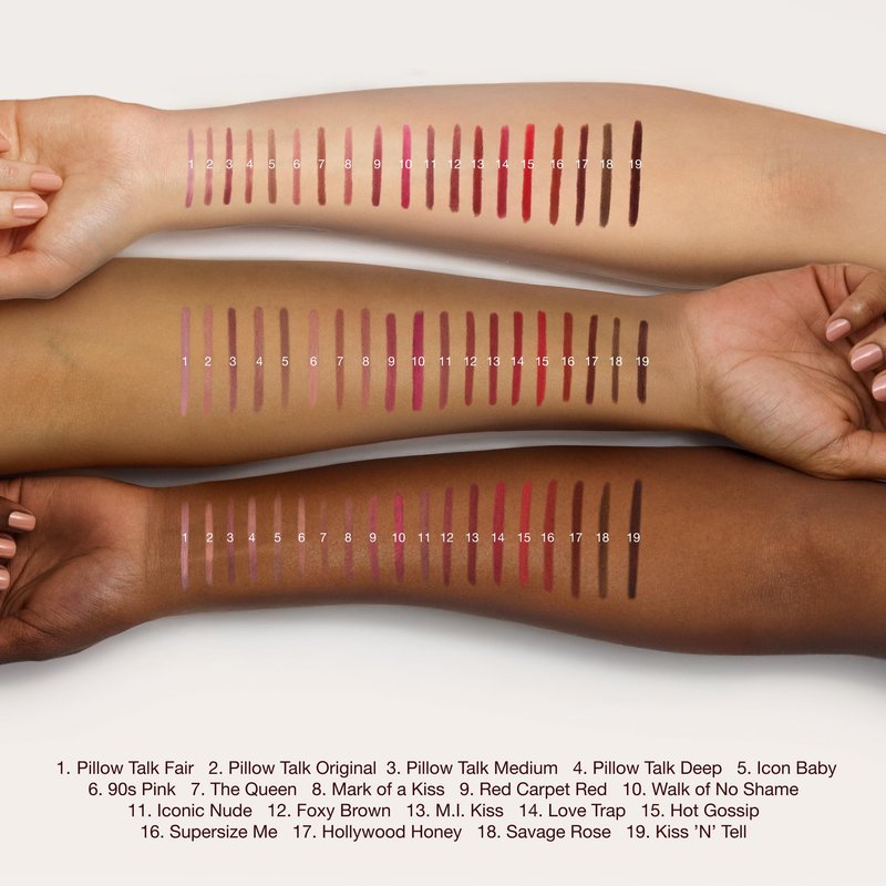 Charlotte Tilbury Lip Cheat Lip Liner Pencil - Gives Lips a Fuller-Looking, Defined Pout - Enriched with Jojoba Oil & Hyaluronic Acid - Waterproof, Smudge-Proof & Transfer-Proof - Iconic Nude