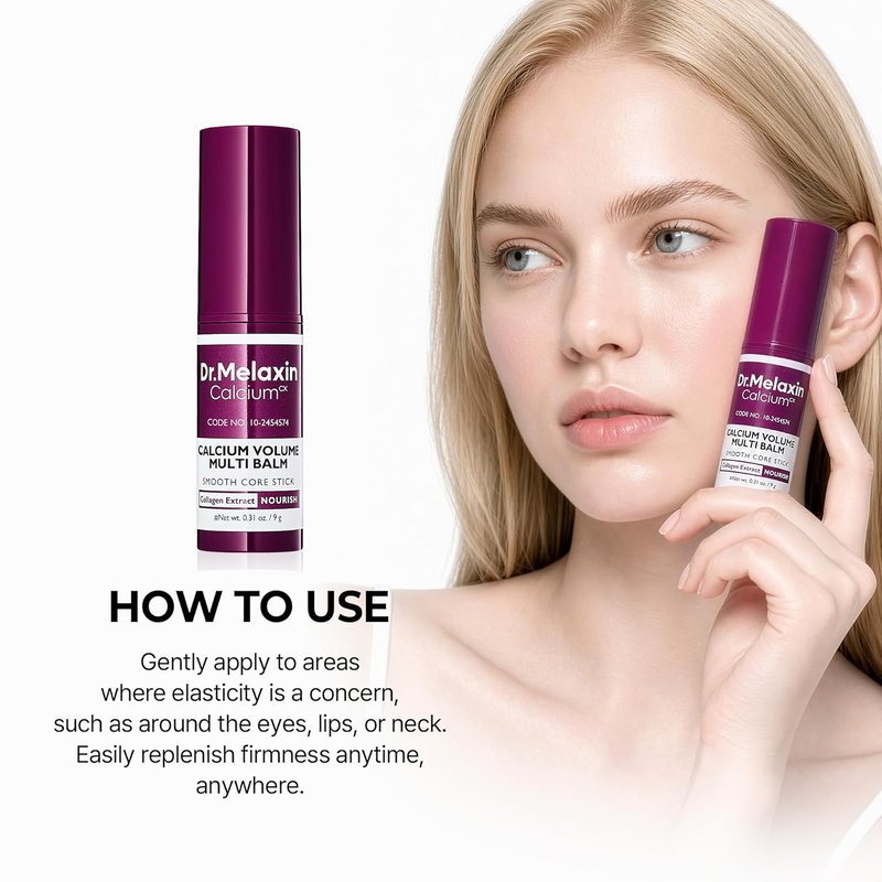 Collagen Multi Balm Stick - Firming Wrinkle Treatment with Calcium & Adenosine | 0.31 oz for Eyes, Neck & Face