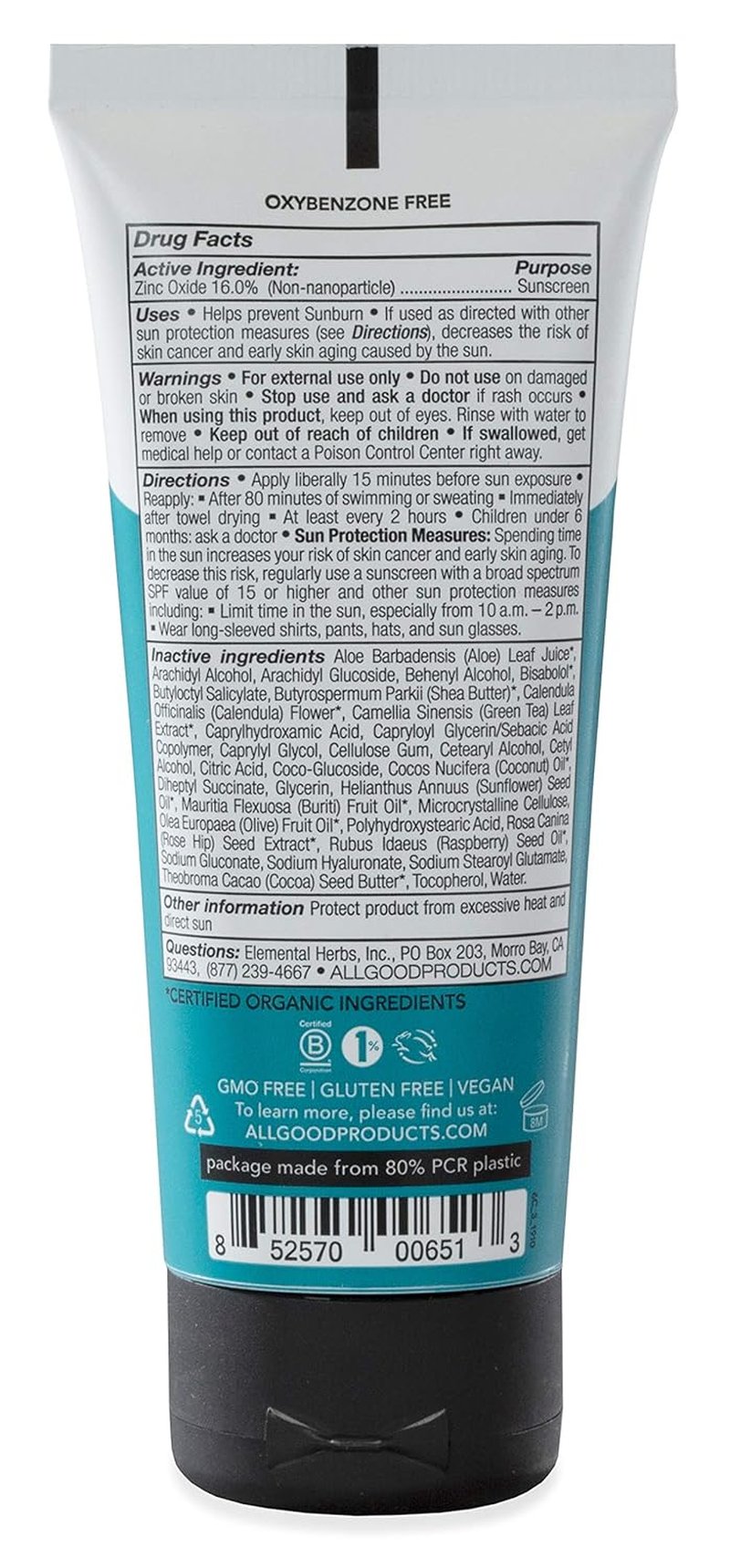 All Good Sunscreen - SPF 30+ Sport Mineral Lotion | Reef Friendly & Water Resistant, 2-Pack (3 oz)