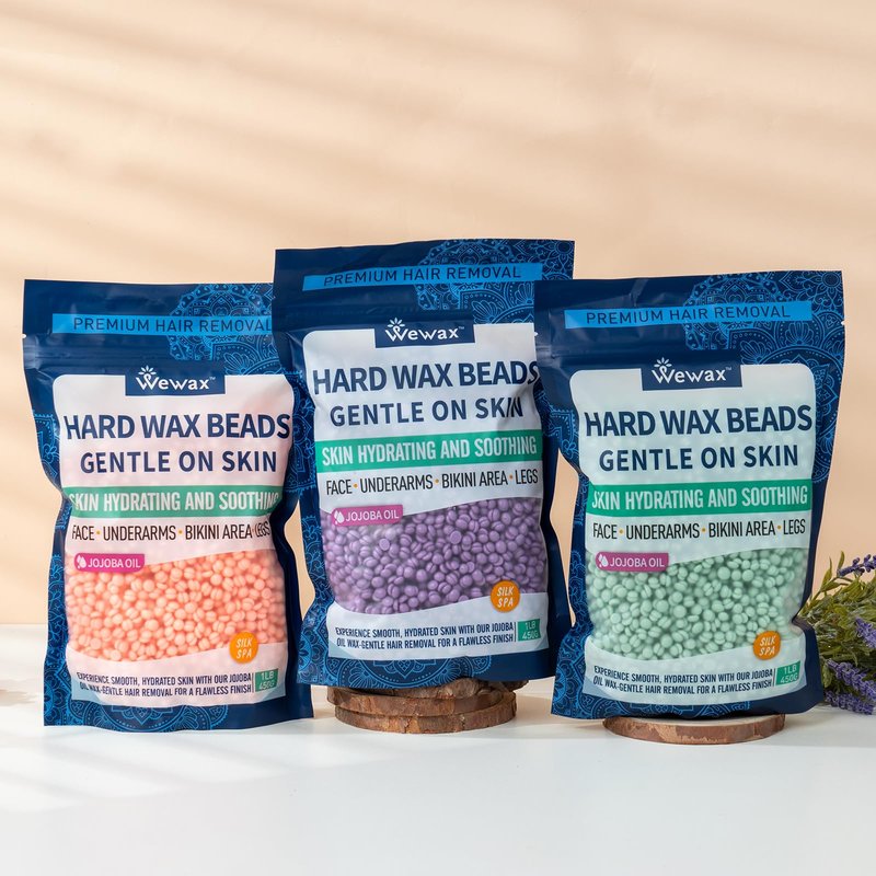 3lb Hard Wax Beads Kit for Hair Removal - WAX ON, HAIR GONE! Wax Beans for Women Men, At Home Brazillian Wax for Coarse Hair, Face, Legs, Arms, All Over Body