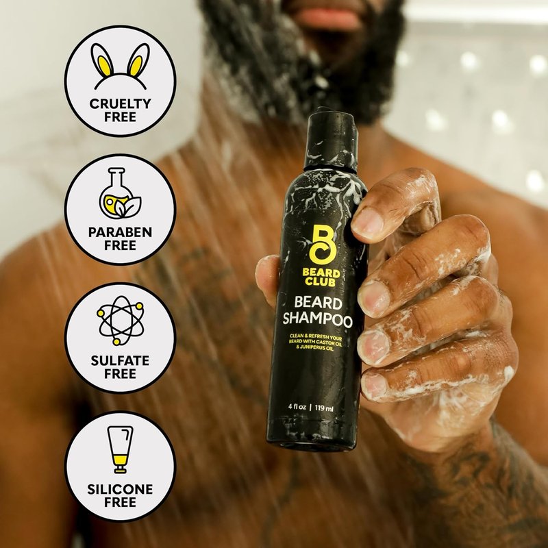 The Beard Club Advanced Beard Growth Kit | Derma Roller, Growth Oil & Vitamins - Cedar Gift Set