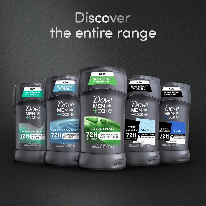 Dove Men+Care Antiperspirant Stick Extra Fresh 2.7 oz, Twin Pack