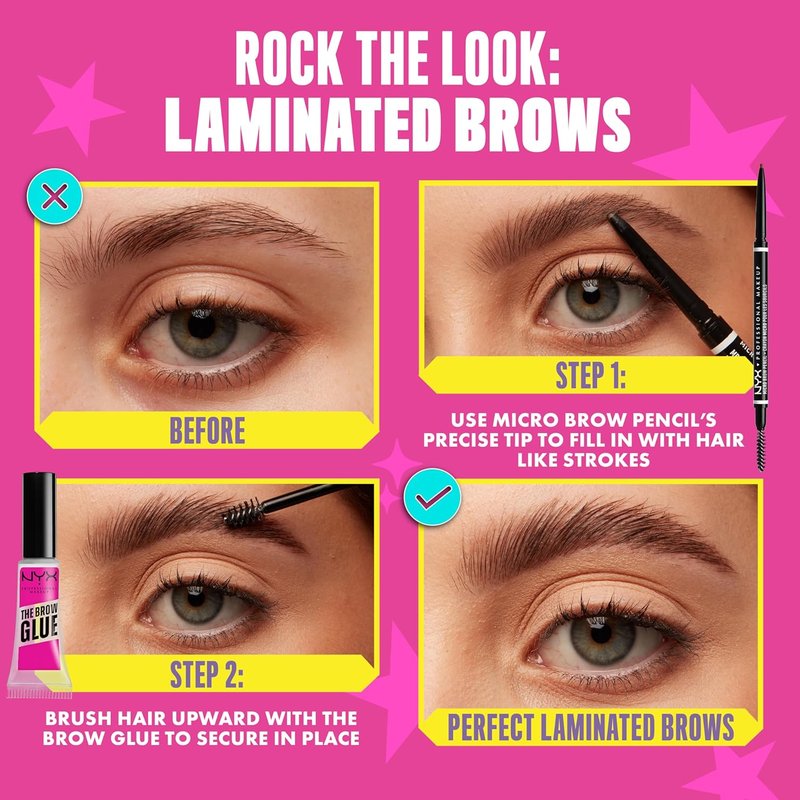 NYX Micro Brow Pencil - Precise Eyebrow Pencil for Defined Brows | Chocolate Shade