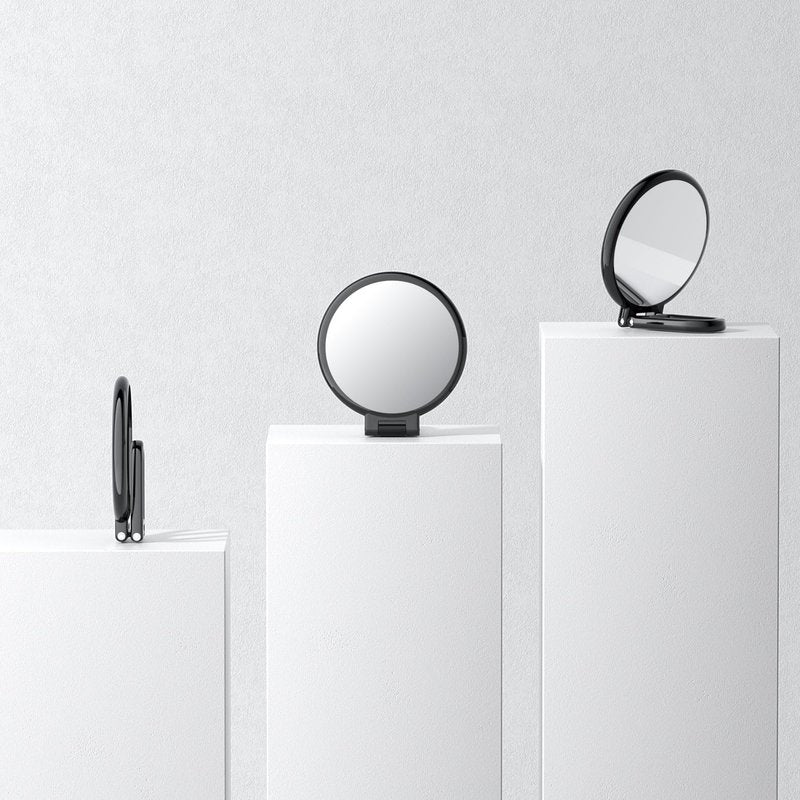Beautifive 20X/1X Magnifying Hand Mirror with Stand, 5.4" Travel Mirror, Double Sided with Handle