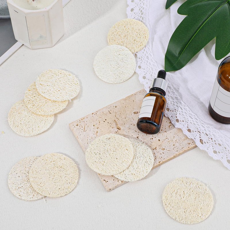 20Pcs Exfoliating Pads, Ymapinc Face Loofah, Scrub Pads for Massage/Cleaning, Exfoliator Scrubber Sponge, Facial Loofah Sponge for Makeup Removal & Bathing