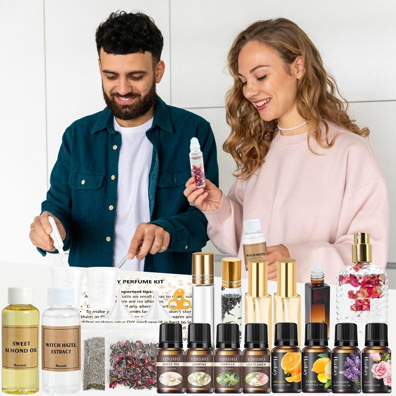 TSVATE DIY Perfume Making Kit for Women- Roller Perfume Making Kit, Travel Perfume Set with Essential Oil, Spray Bottles, Make Your Own Scent, Roller Fragrance Christmas Gifts for Women Girls