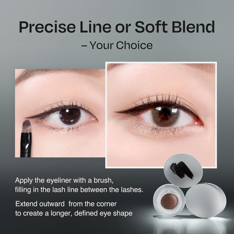 Piccasso PROEIGHT Gel Eyeliner - Long Lasting Waterproof Mute Brown | High Pigment for Precise Application